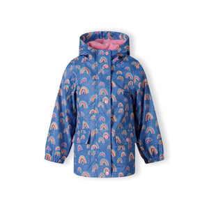 Girls Minoti Rain Jacket Printed Cobalt Blue in Royal Blue