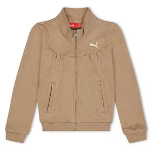 Girls Puma Sweat Jacket Juniors in Brown