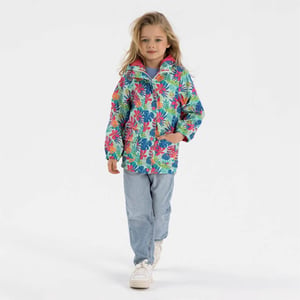 Girls Minoti Rain Jacket Printed Mint in Mint