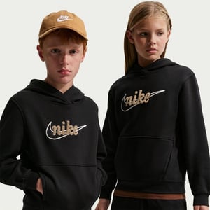 Boys Nike K Nsw Clb Flc H in Black/Sail/Para