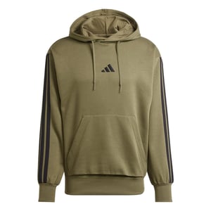 Men's adidas Fleece 3 Stripes Hoodie in Olive Strata