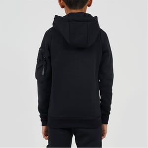 Boys Brave Soul Hooded Neck Long Sleeve Sweatshirt in Black