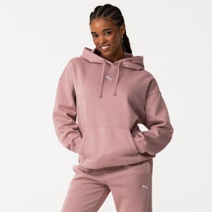 Women's Puma Essentials Oversized Hoodie in Mauve