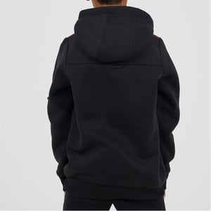 Boys Brave Soul Hooded Neck Long Sleeve Sweatshirt with Pockets in Jet Black