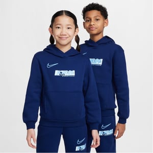 Boys Nike Haaland Hooded Regular Fit Sweatshirt in Navy/Orange