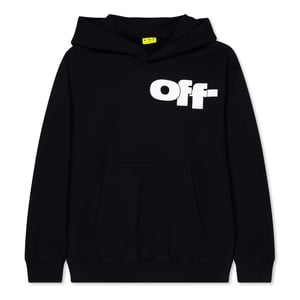 Boys Off White Logo Hooded Sweatshirt Juniors in Blk/Wht 1001