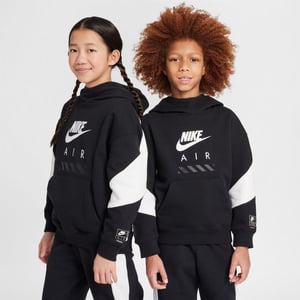 Boys Nike AIR FLEECE HOODIE in Black/White