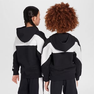 Boys Nike AIR FLEECE HOODIE in Black/White