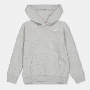 Boys Off White Monster Kangaroo Pocket Hooded Sweatshirt in Grey Multi
