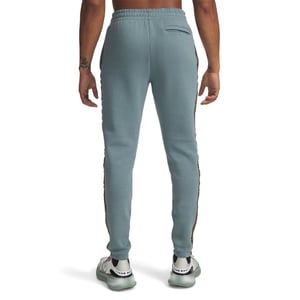 Men's Under Armour Icon Taping Closed Hem Fleece Joggers in Jasper Blue
