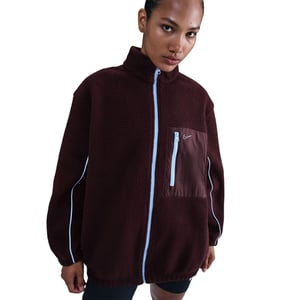 Women's Nike Sherpa FZ in Burgundy Crush