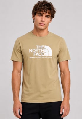 3 Pack The North Face Mens New Peak SS T Shirt in Khaki / Midnight Petrol / Summit Navy