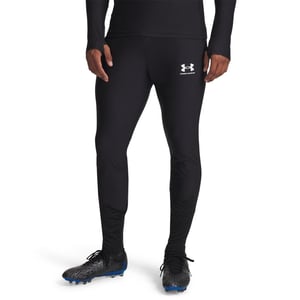 Men's Under Armour Chal Solid Patterned Slim Athletic Pants in Black/White