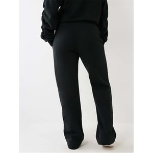 Women's True Religion Straight Leg Open Hem Joggers in Jet Black