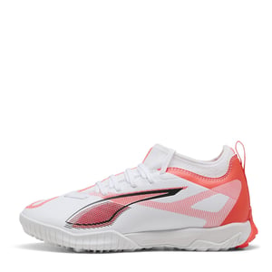 Boys Puma Ultra 5 Match Tt + Mid Jr Astro Turf Football Boots Unisex Kids in White-Bl