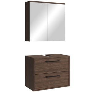 Badplaats Wastafelkast set florence 60 x 35 cm – bruin – badmeubel met