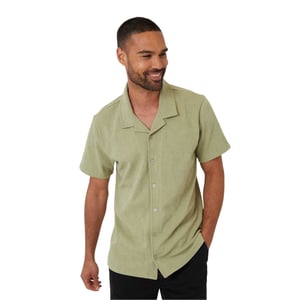 Threadbare Darvel-herenoverhemd met korte mouwen (Salie)