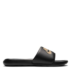 Men's Nike One Slides in Black/Metallic
