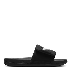 Men's Nike Offcourt Adjust Slides Open Toe Flats in Black/White-Bla