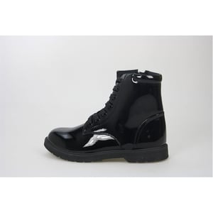 Girls Buckle My Shoe Lace Up Ankle Boots in Black