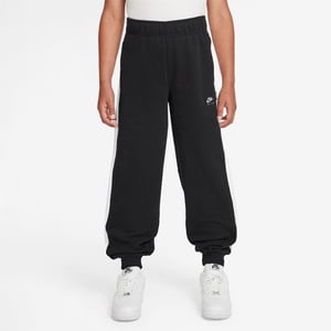 Boys Nike Kids Closed Hem Fleece Joggers in Black/White