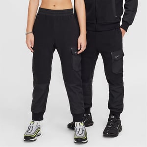 Boys Nike Utility Solid Patterned Slim Joggers in Black/Black
