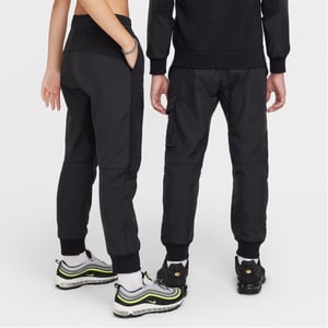 Boys Nike Utility Solid Patterned Slim Joggers in Black/Black
