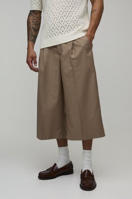 Wide Fit Tailored Long Length Shorts