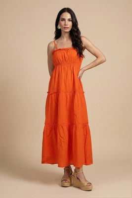 Ruched Tiered Maxi Dress
