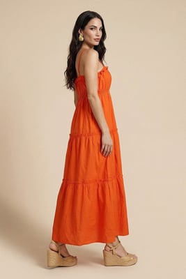 Ruched Tiered Maxi Dress