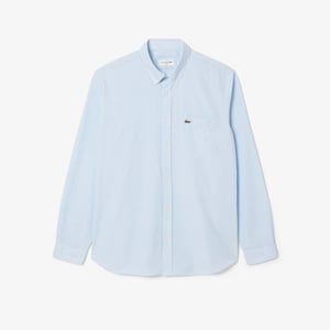 Men's Lacoste Plain Shrt L in White/Overview