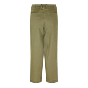 Timberland Chino's met zakken voor dames, van een linnenmix, in een recht model (Bladgroen)