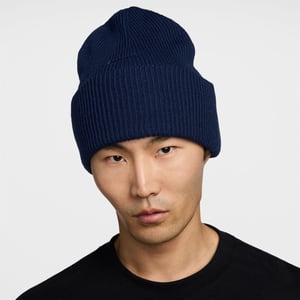 Accessories Nike Peak Soft Feel Ribbed Adjustable Cuff Beanie in Midnight Navy/M