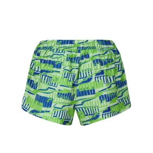 Women's Puma Printed Woven Swim Shorts in Green Combo