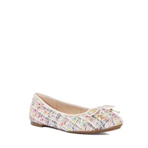 Women's Dune London Lo Hallo Textured Flats Pumps in Multi