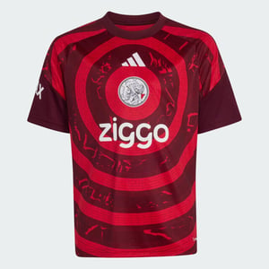 Adidas ajax preshi y replica voetbal trainingshirt korte mouw jongens -