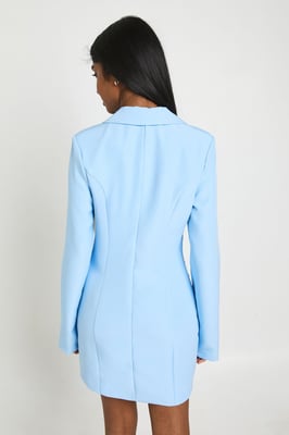 Drape Detail Tailored Blazer Dress