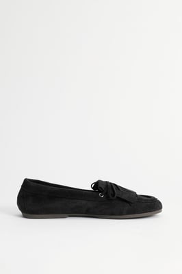 Laura Faux Suede Tassel Detail Boat Shoes