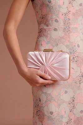 Beaut Satin Twist Clutch Bag