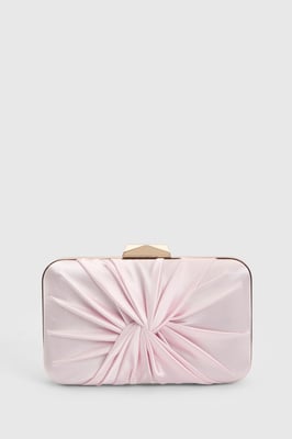 Beaut Satin Twist Clutch Bag