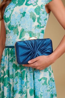 Beaut Satin Twist Clutch Bag