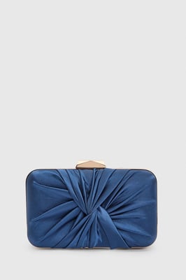 Beaut Satin Twist Clutch Bag