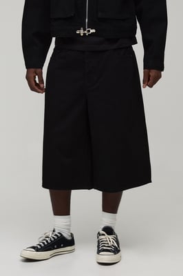 Pleat Knee Longline Co-Ord Jorts