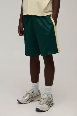 Regular Fit Stripe Tricot Jersey Shorts