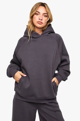 Petite Raglan Seam Oversized Hoodie