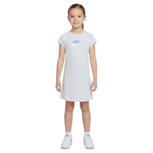 Nike Meisjes Swoosh Korte Mouwen T-Shirt Jurk (Grijs)