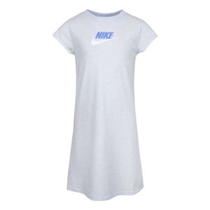 Nike Meisjes Swoosh Korte Mouwen T-Shirt Jurk (Grijs)