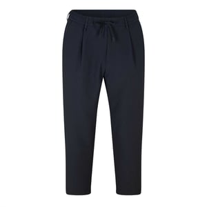 Boss Herenbroek met plooien en rechte pijpen (Donkerblauw)