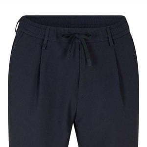Boss Herenbroek met plooien en rechte pijpen (Donkerblauw)