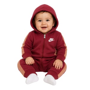 Nike Baby-overall met capuchon van polykatoen (Rood)